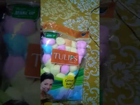 Tulips Colour Cotton Balls #shorts #youtubeshorts