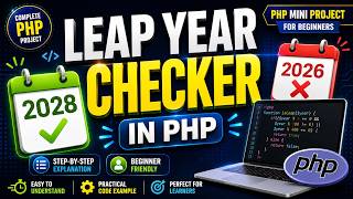 Leap Year Checker in PHP | PHP Mini Project for Beginners | Step-by-Step Hindi Tutorial #php