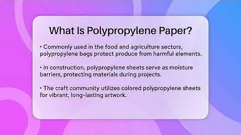 What Is Polypropylene Paper? - Chemistry For Everyone