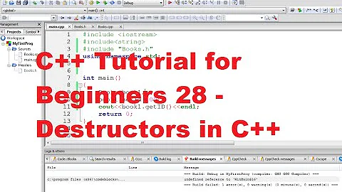 C++ Tutorial for Beginners 28 - Destructors in C++