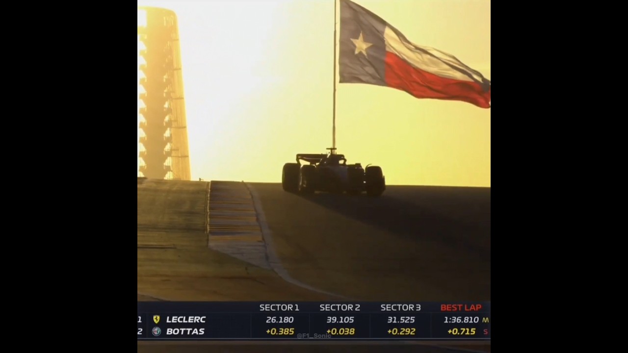 Charles Leclerc's Sunset Lap At The United States Grand Prix (2022) 
