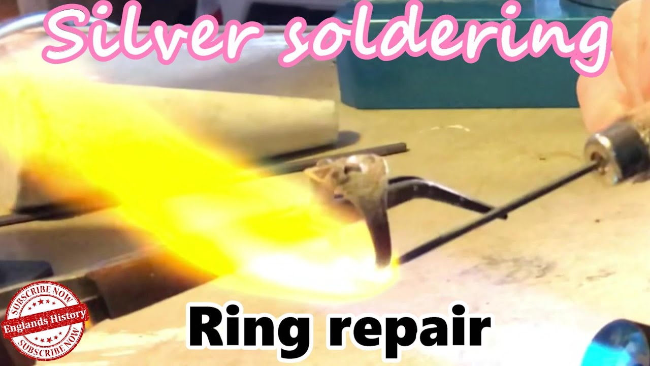 silver soldering a broken ring YouTube