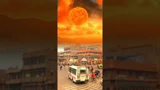 Falling Fireball | 🌕😱🔥3d special effects | 3d animation | #shorts