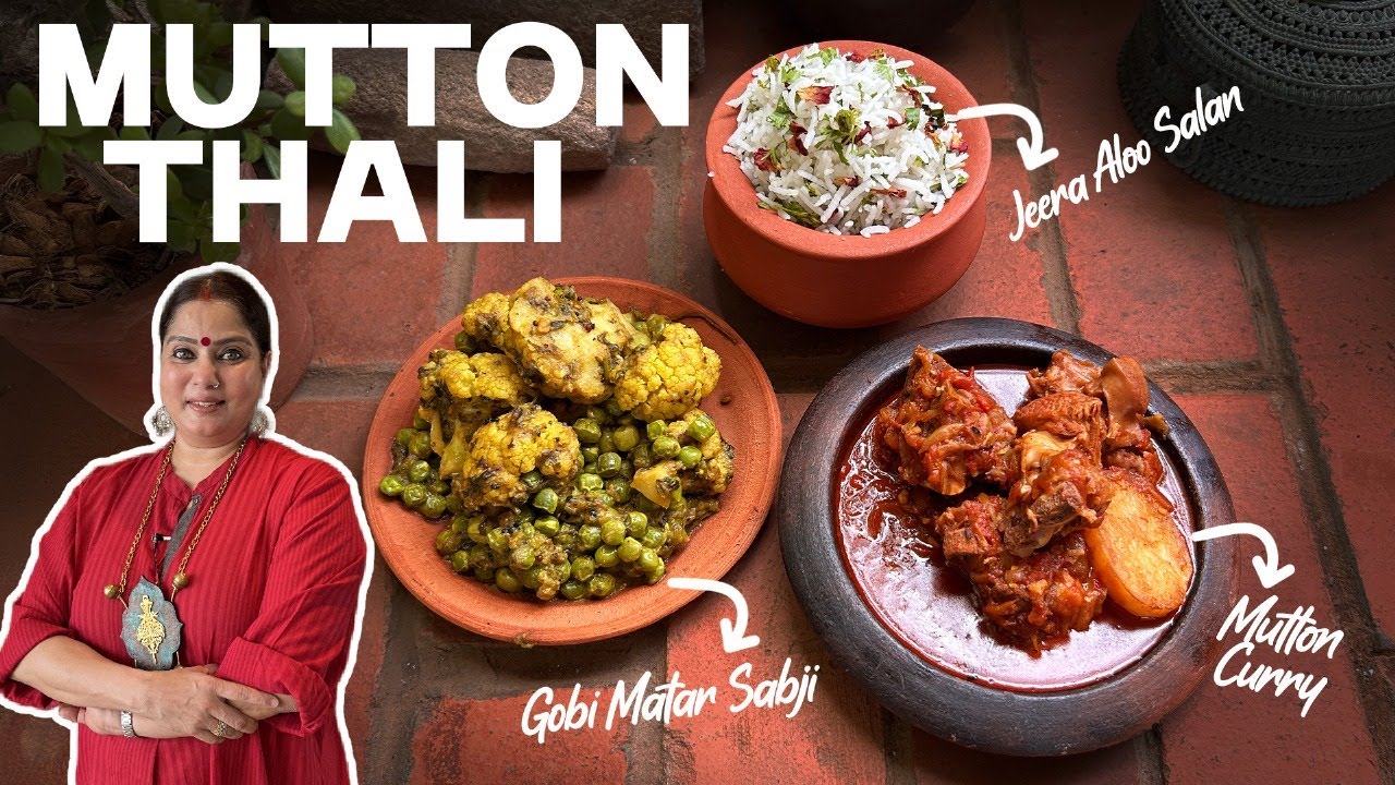 A meal your guests would NEVER FORGET | Jeera Aloo Salan, Mutton Curry & Gobi Matar Sabji