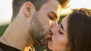 Woman Hot Kissing And Kissing On First Date Couple In Love Sitting Outdoor Trusting Relationship