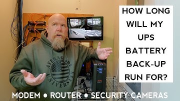UPS Battery Backup time test on modem, wifi router, and security cameras.