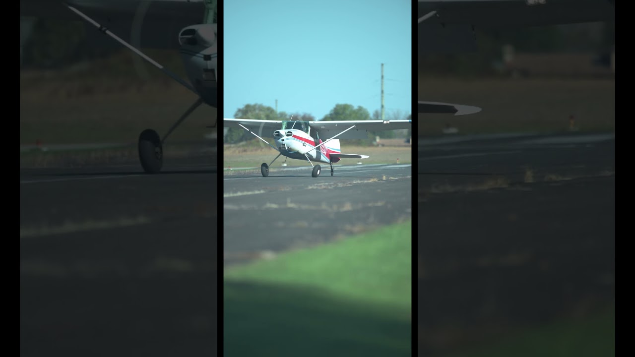 Almost Ground looped !! #aviation #cessna #stol #landing #flying #crosswind #fly #howto #crash
