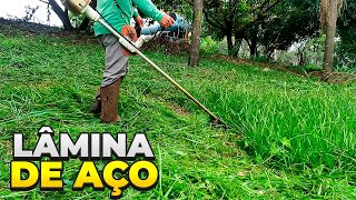 Roçando Grama Com L De Aço