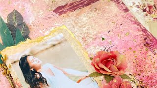 Mixed Media Prima Marketing Scrapbook layout | Process Video