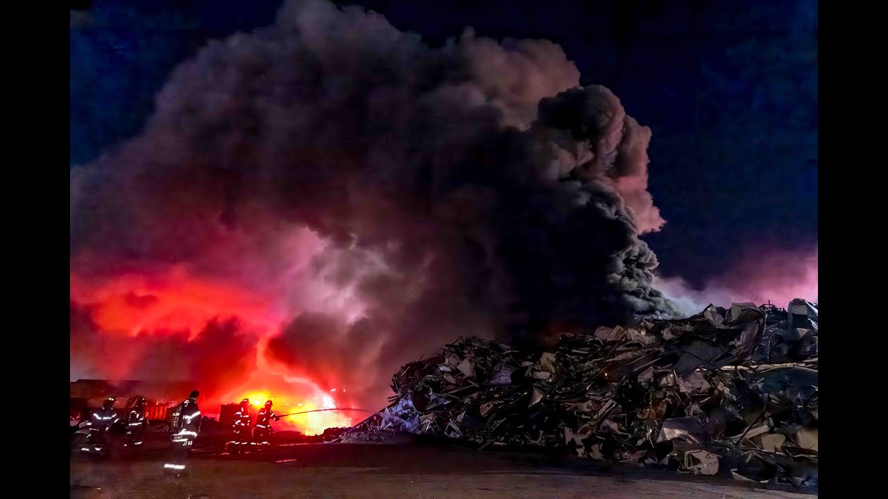 Jacksonville Fire Rescue Department has an early morning 3rd alarm fire at a recycling center