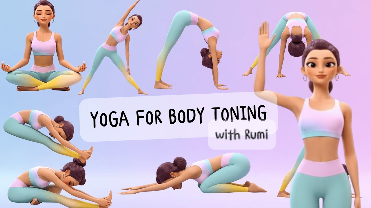 Yoga for Body Toning 🧘‍♀️ | Flexibility & Strength 💪 | Kpop Demon Hunters Poses 🔥 | Crystal Yoga ✨