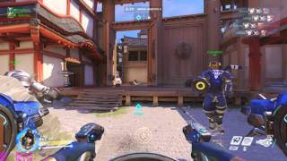 D.Va ULT Quad Kill Through Reinhardt Shield