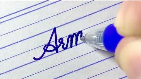 Army in beautiful cursive handwriting