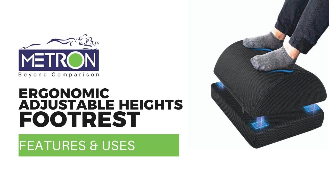 Metron Adjustable Foot Rest for Under Desk | Key Features & Uses | 001