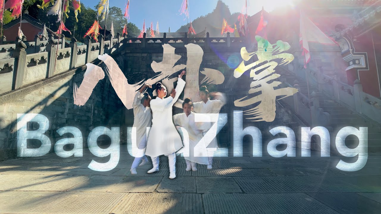 Цзян Сюаньупай в стиле Удан Багуачжан в храме Цюнтай - инструктор Вэйхуа /武当玄武派姜八卦掌演微华教练