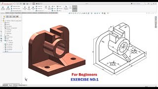 SolidWorks Tutorial for Beginners Exercise - 1 by Solidworks 3D Design 3,752 views 5 years ago 8 minutes, 2 seconds