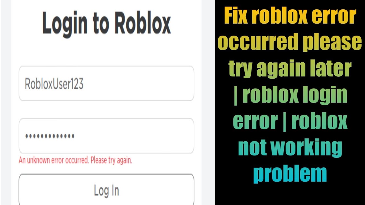 Something Went Wrong Please Try Again Later Roblox Login Error Fix