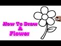 How to draw A Flower l How to draw simple Flower l How to draw flower