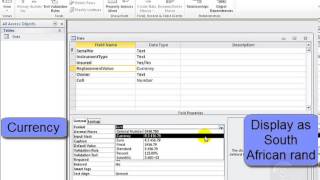 Working in table design view No. 1 in Microsoft Access