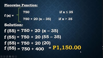SOLVING PROBLEMS INVOLVING FUNCTIONS