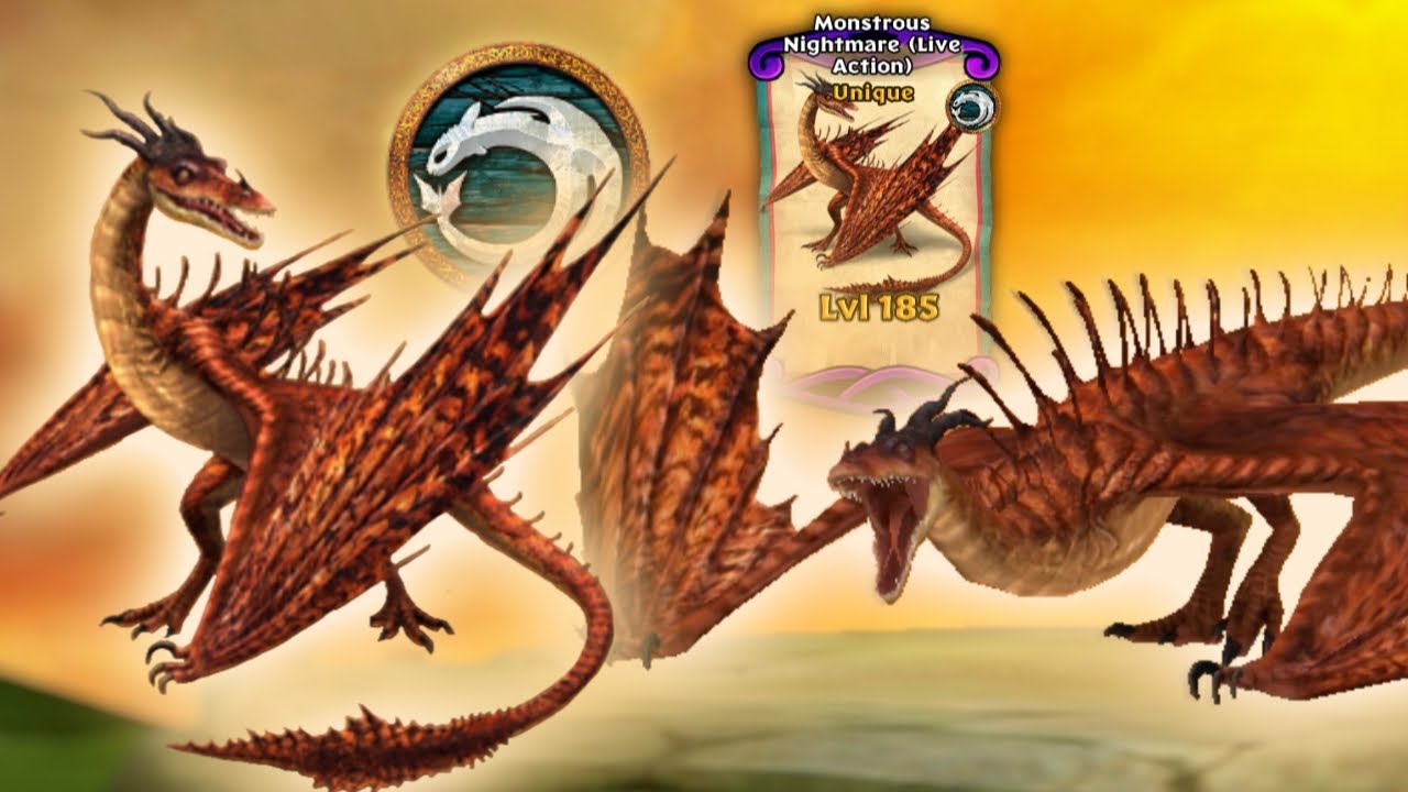 NEW MONSTROUS NIGHTMARE (LIVE ACTION) — Max Level 185 Titan Mode Showcase | Dragons: Rise of Berk