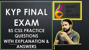 KYP Final Exams BS CSS Practice Questions | Learn with Rahul Sir