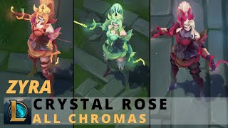 Crystal Rose Zyra Tiffany & Co ( Chroma Comparison ) - League of Legends 