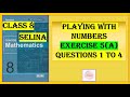 PLAYING WITH NUMBERS, EXERCISE 5A, QUESTIONS 1 TO 4
