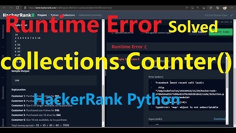 collections.Counter( ) Hacker Rank Challenge in Python