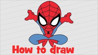 spiderman spider easy draw drawing simple cartoon homecoming beginners clipartmag york amazing