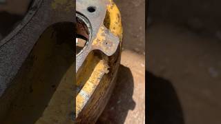 This is  The brake assembly's brake nipple is broken here And welding open