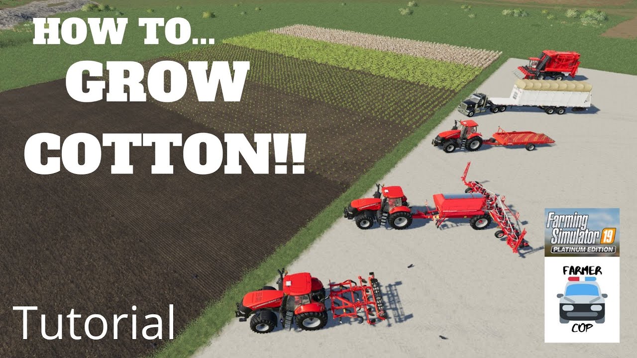 How to Grow Cotton in Farming Simulator 19!! YouTube