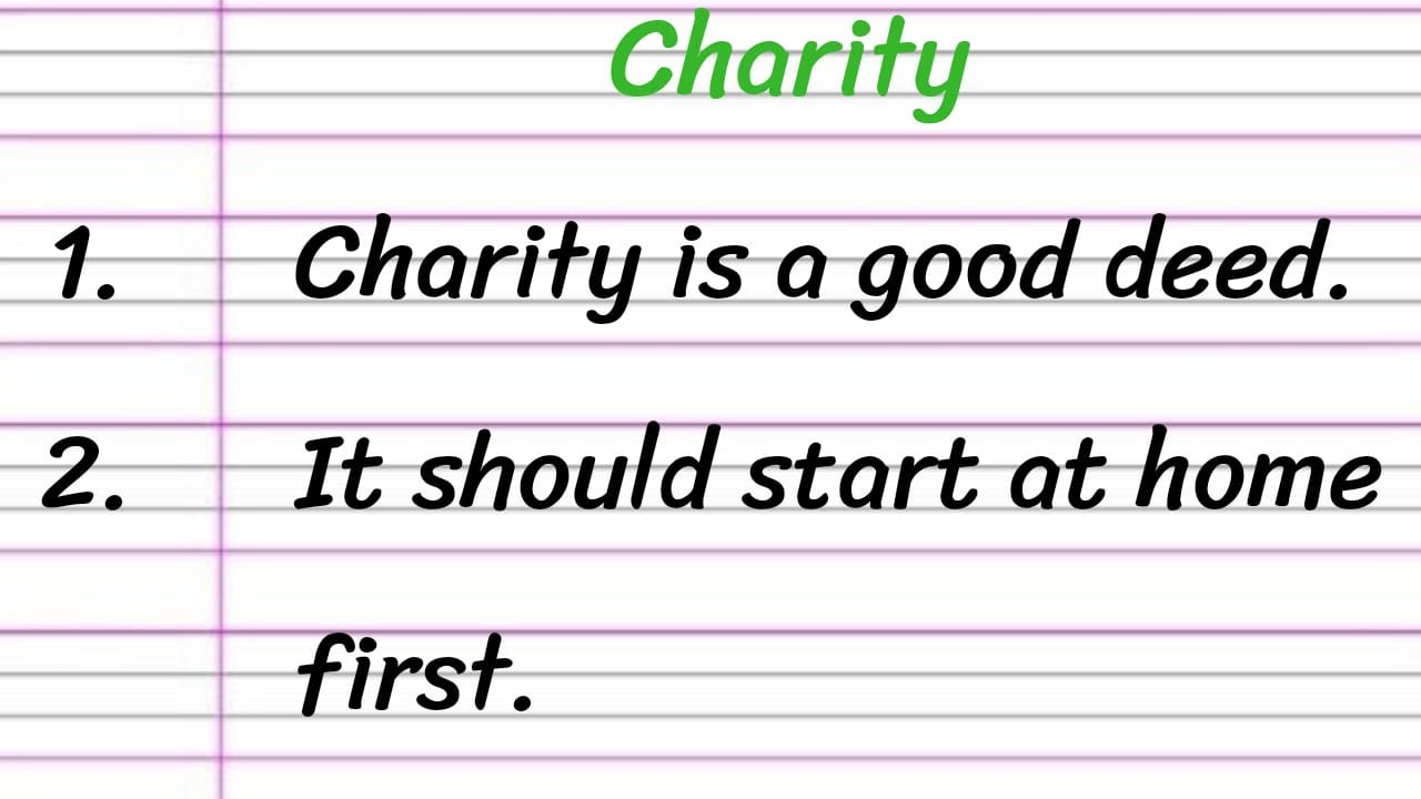 article essay about charity