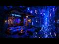 Cyberpunk Bar Balcony | Rainy Neon Cityscape | Ambient Relaxation &amp; Deep Sleep | 4K [8 HOURS]