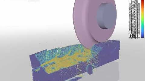 Ansys Rocky DEM Roll Cutting of Rock and Soil Blocks - Discrete Element Method+External Module+DEM