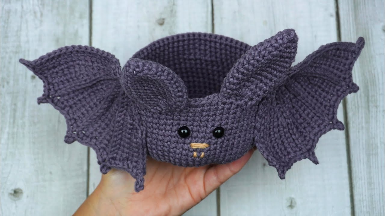 MURCIELAGO CESTA TEJIDO A CROCHET