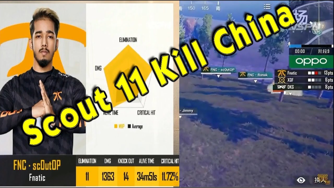 Scout 11 Kill on PEC CHINA 2nd Day Match 02 Fight Vs XQF - YouTube