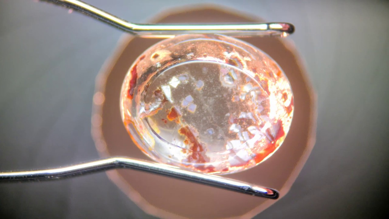 Quartz with Marcasite / Microscope x 10 - YouTube