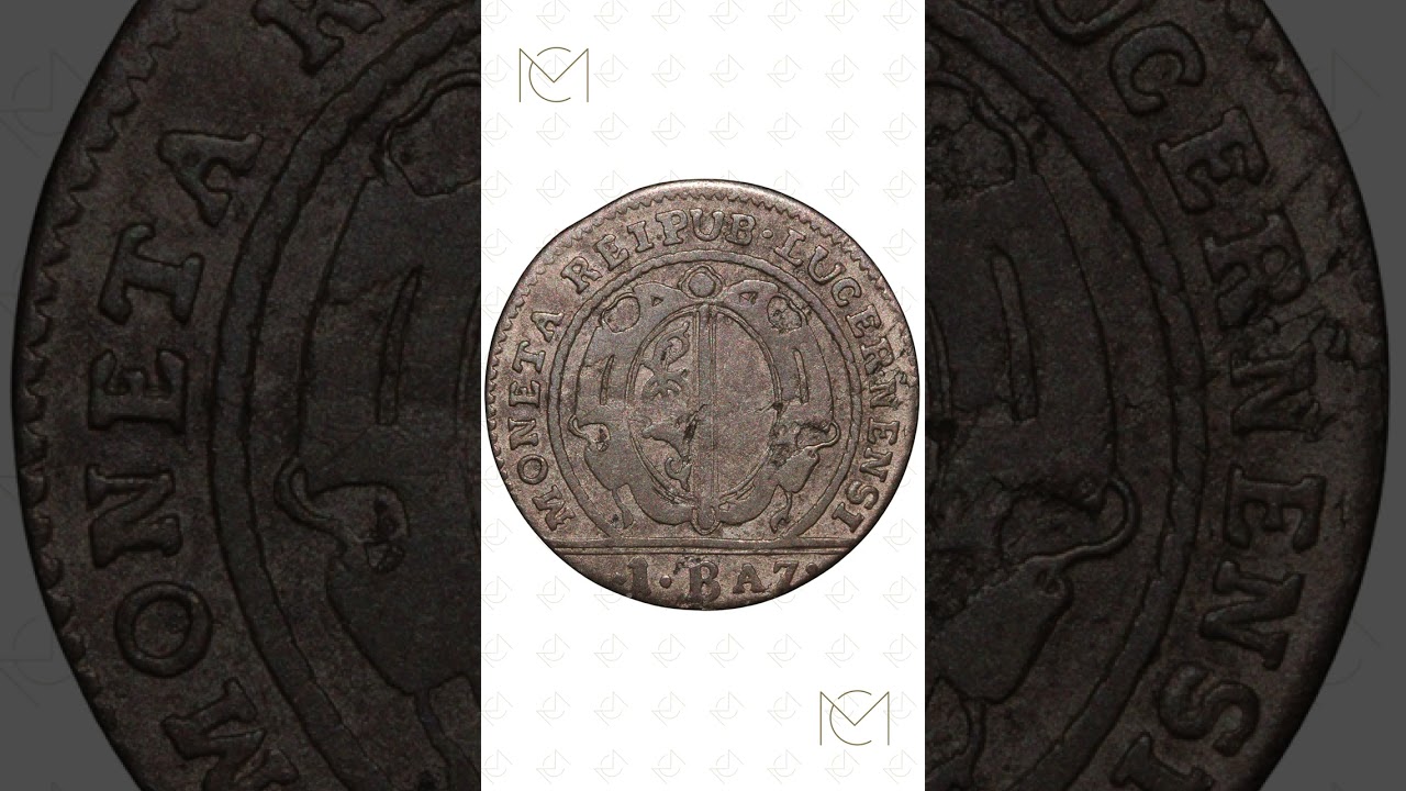 1796 Swiss Canton of Luzern 1 Batzen 10 Rappen Coin - Mansbridge Coins