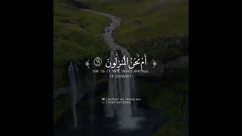 أَفَرَأَيتُمُ الماءَ الَّذي تَشرَبونَ |القارئ : اسلام صبحي