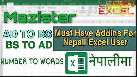 How to install Nepali Functions Addin for Excel | Install Any addin for excel | Excel in Nepali