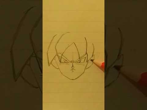 Cómo dibujar a Goku ultra instinto super fácil #drawing #shorts