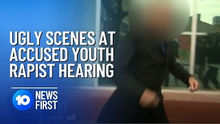 Cameraman Knocked At Accused Teen Rapist Trial | 10 News First