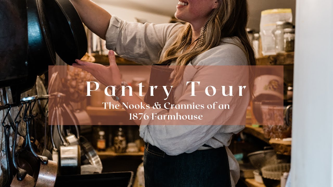 1876 Farmhouse Pantry Tour | Deep cleaning the pantry, cellar, and walk in cooler before spring