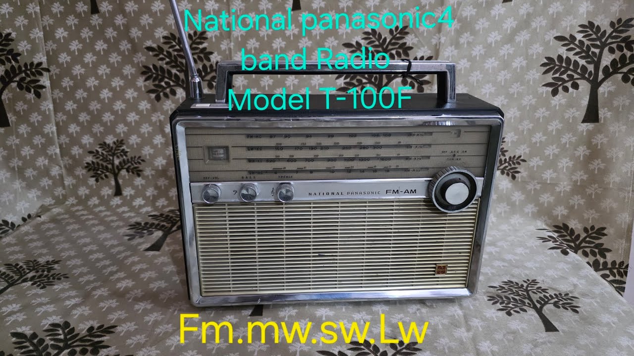 National panasonic 4 band Radio Fm.Mw.Sw.Lw model T-100F made in