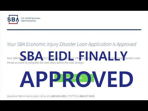 loan approved eidl disaster