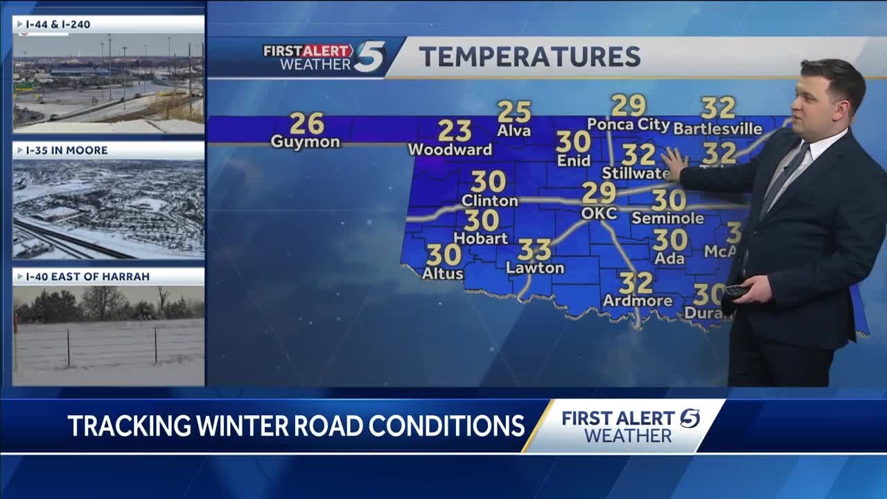 10 am Oklahoma winter weather snow update - YouTube