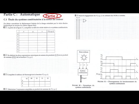 partie2: Revision partie Automatique-etude du systeme combinatoire-concours 2020 prepa Tunisie