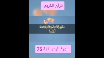 سورة الزمر الآية 73#قران_كريم #لايك_متابعه_اكسبلور #Tiktoklongs #Foryoupage #Viral