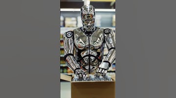 Robot Organizing Water Bottles in a Store – Smart & Precise!